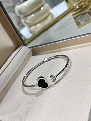 Chopard Happy Hearts Bangle Ethical White Gold Diamond Onyx - 1