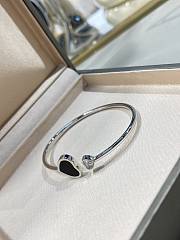 Chopard Happy Hearts Bangle Ethical White Gold Diamond Onyx - 3