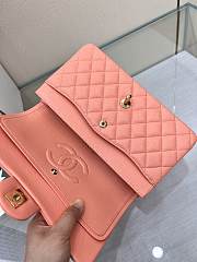 Chanel Small Flap Bag Orange Pink Caviar Light Gold Hardware 23.5 cm  - 4