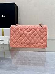 Chanel Small Flap Bag Orange Pink Caviar Light Gold Hardware 23.5 cm  - 3