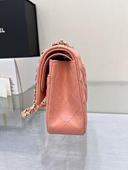 Chanel Small Flap Bag Orange Pink Caviar Light Gold Hardware 23.5 cm  - 2