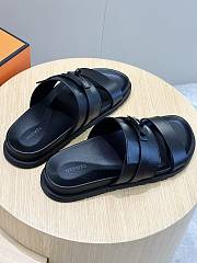 Hermes Gabriel Sandal Black Calfskin Black Hardwarwe  - 3