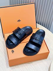 Hermes Gabriel Sandal Black Calfskin Black Hardwarwe  - 4