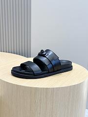 Hermes Gabriel Sandal Black Calfskin Black Hardwarwe  - 6