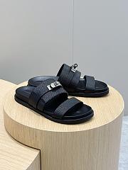 Hermes Gabriel Sandal Black Epsom Calfskin Silver Hardwarwe  - 3