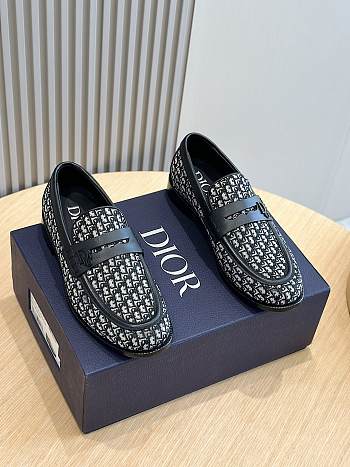 Dior Granville Loafer Beige and Black Dior Oblique Jacquard