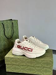 Gucci Men's Rhyton Sneaker Ivory Demetra Gucci Print - 1