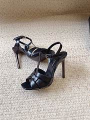 YSL Tribute Platform Sandals In Smooth Leather Black 10.5cm - 5