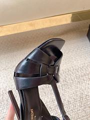 YSL Tribute Platform Sandals In Smooth Leather Black 10.5cm - 4