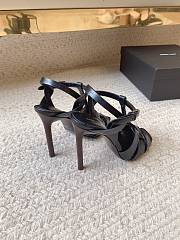 YSL Tribute Platform Sandals In Smooth Leather Black 10.5cm - 2