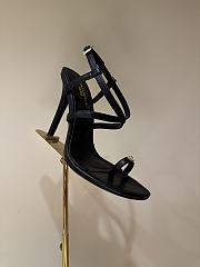 YSL Date Sandals in Smooth Leather Black 10cm - 6