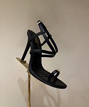 YSL Date Sandals in Smooth Leather Black 10cm - 1