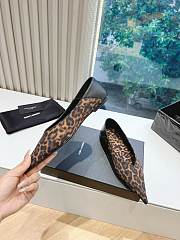 YSL Nour Slippers In Grosgrain Manto Naturale Leopard - 6