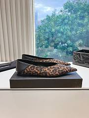 YSL Nour Slippers In Grosgrain Manto Naturale Leopard - 5