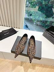 YSL Nour Slippers In Grosgrain Manto Naturale Leopard - 4