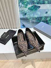 YSL Nour Slippers In Grosgrain Manto Naturale Leopard - 3