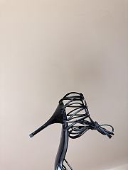 YSL Babylone Sandals In Smooth Leather Black 9cm - 2