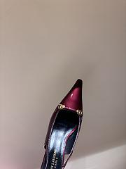 YSL Carine Slingback Pumps In Patent Leather Deep Bordeaux 5.5cm - 3