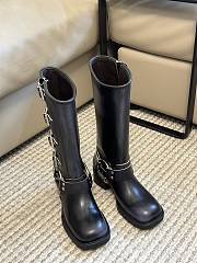 Miumiu Leather Boots Black 32cm - 3