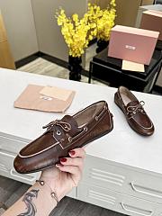 Miumiu Unlined Bleached Leather Loafers Sienna - 6