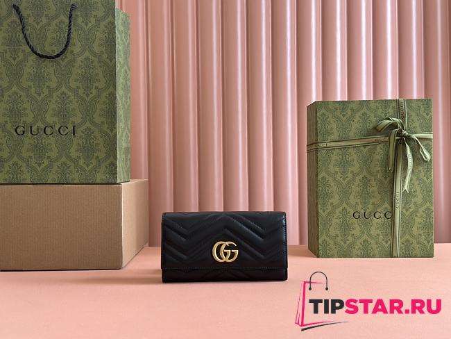 Gucci GG Marmont Continental Wallet Black 19cm - 1