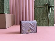 Gucci GG Marmont Card Case Wallet Dusty Pink - 4