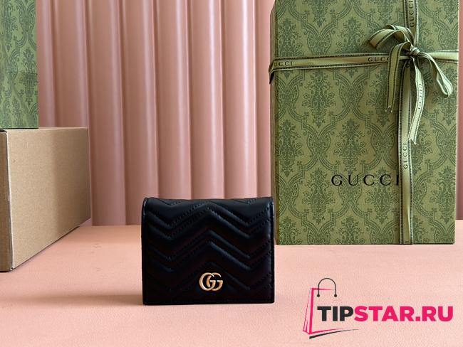 Gucci GG Marmont Card Case Wallet Black - 1