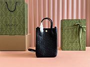 Gucci GG Super Mini Bag With Strap Black 14.5-16.5x21x5-3cm - 2