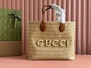 Gucci Medium Straw-Effect Tote 38x33x15cm - 1