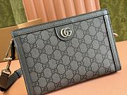 Gucci Ophidia Super Mini Bag Grey And Black GG Supreme Canvas 22x15x4.5cm - 2