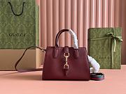 Gucci Small Tote Bag With Hook Closure Rosso Ancora 24x17.5x8.5cm - 6