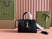 Gucci Small Tote Bag With Hook Closure Black 24x17.5x8.5cm - 1