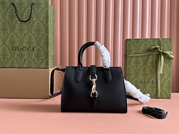 Gucci Small Tote Bag With Hook Closure Black 24x17.5x8.5cm