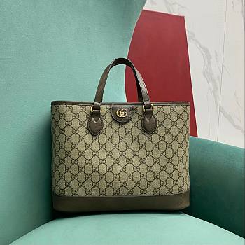 Gucci Ophidia Small Tote Bag Beige And Blue 31x25x13cmm