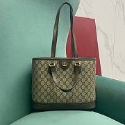 Gucci Ophidia Small Tote Bag Beige And Blue 31x25x13cmm - 3