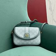 Gucci Ophidia GG Mini Shoulder Bag Dusty Blue 19x13x5cm - 1