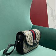 Gucci Ophidia GG Mini Shoulder Bag Beige And Blue 19x13x5cm - 3