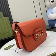 Gucci Horsebit 1955 Small Shoulder Bag Orange 25x18x8cm - 4