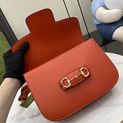 Gucci Horsebit 1955 Small Shoulder Bag Orange 25x18x8cm - 5