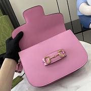 Gucci Horsebit 1955 Small Shoulder Bag Pink 25x18x8cm - 2