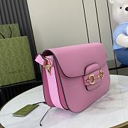 Gucci Horsebit 1955 Small Shoulder Bag Pink 25x18x8cm - 4