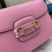 Gucci Horsebit 1955 Small Shoulder Bag Pink 25x18x8cm - 6