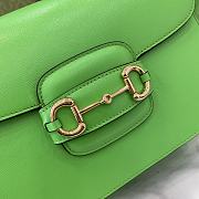 Gucci Horsebit 1955 Small Shoulder Bag Electric Green 25x18x8cm - 6