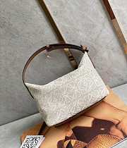 Loewe Small Cubi Bag In Anagram Jacquard Cubi Shoulder Bag Beige 27x18x13cm - 2