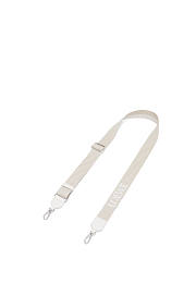 Loewe Chevron Webbing Strap In Wool And Calfskin Sea Salt/Natural - 1