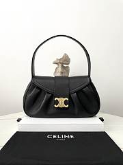 Celine Medium Polly Bag In Supple Calfskin Black 33×19×9cm - 1