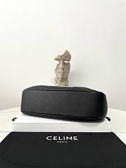 Celine Medium Polly Bag In Supple Calfskin Black 33×19×9cm - 4