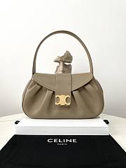 Celine Medium Polly Bag In Supple Calfskin Brown Sepia 33×19×9cm - 1