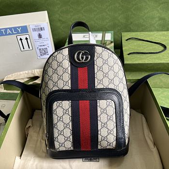 Gucci Ophidia GG Small Backpack Beige Blue 22x29x15cm 