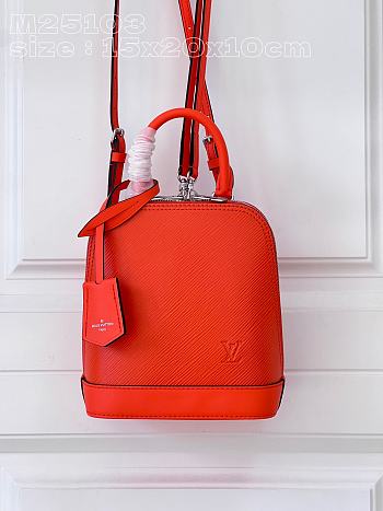 LV Alma Backpack Epi Leather Orange M25104 15x20x10cm